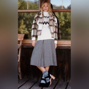 💫Anthropologie💫 Greylin Plaid Knit Cropped Shacket